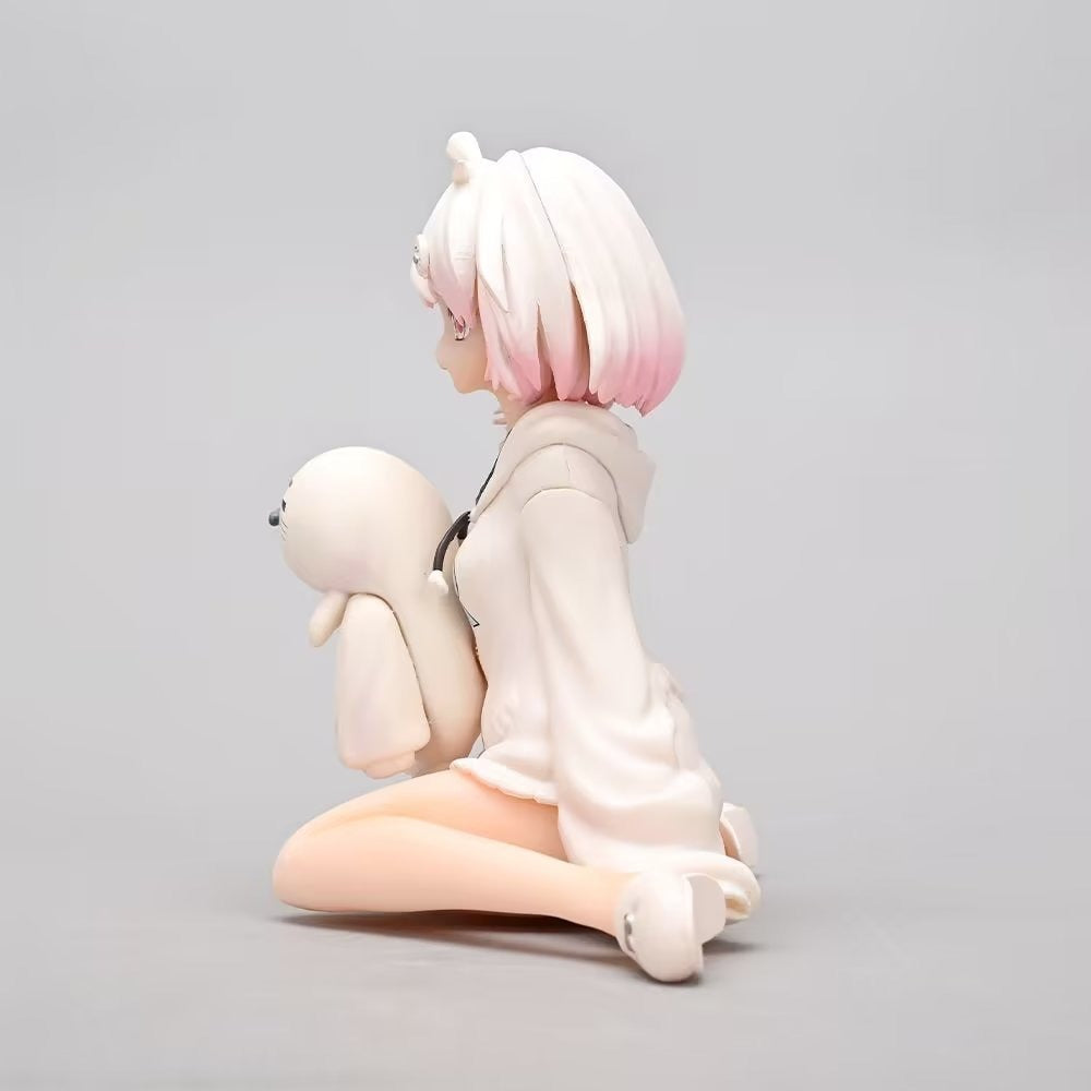 Anime Collectible Figure With Pastel Seal Companion