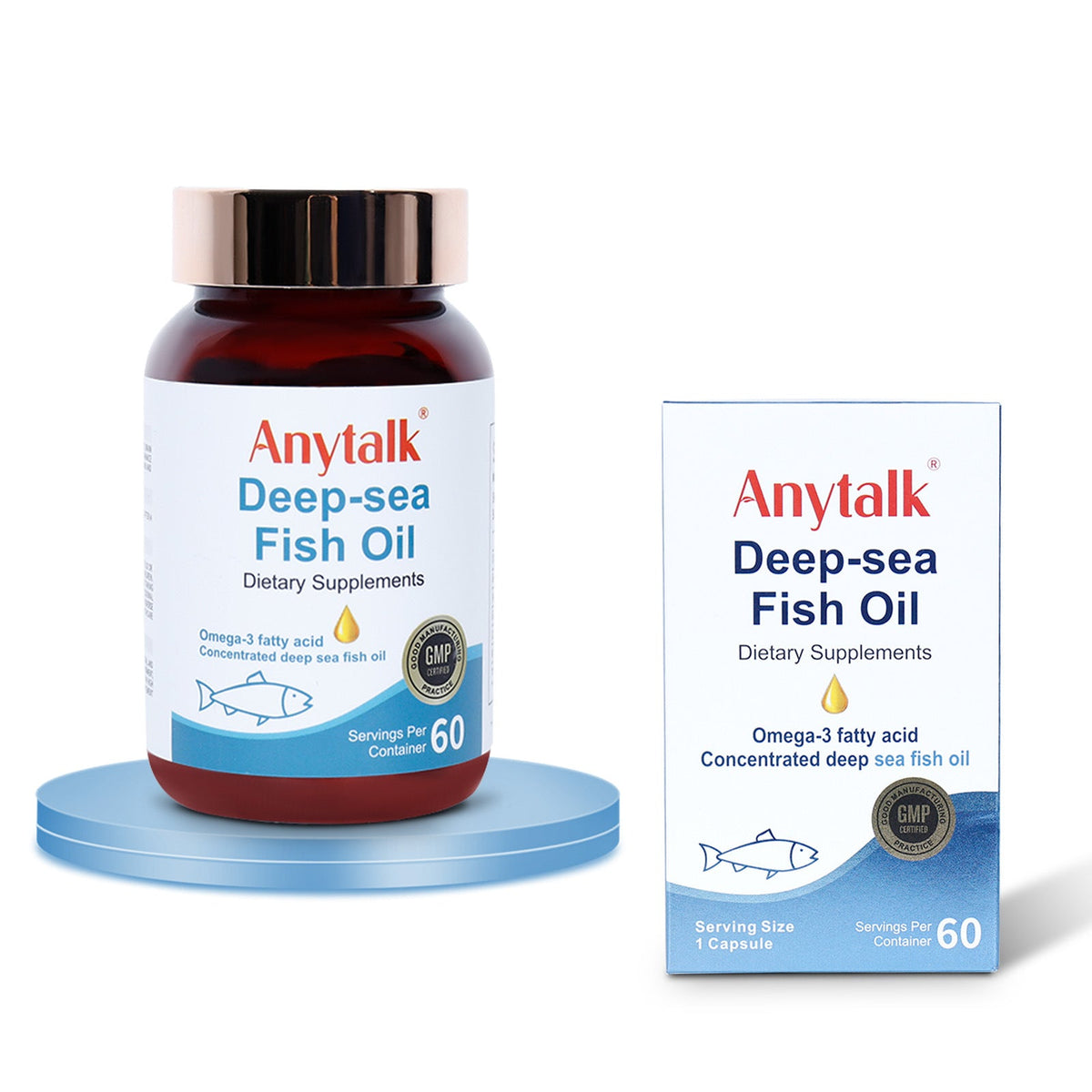 Deep Sea Fish Oil Softgels: 90% Omega-3 EPA and DHA