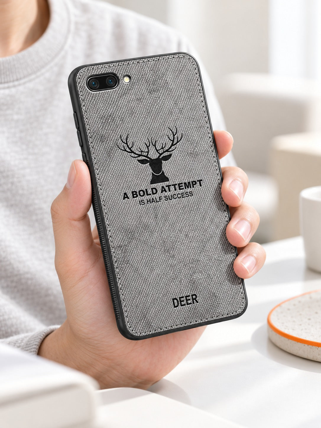 Fabric Stag Phone Case for Huawei Honor Soft Silicone