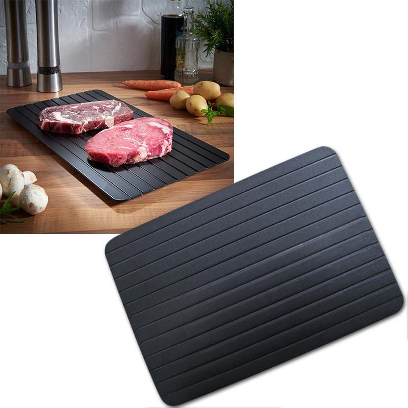 Metal Defrost Tray for Frozen Meat and Fish, No Power