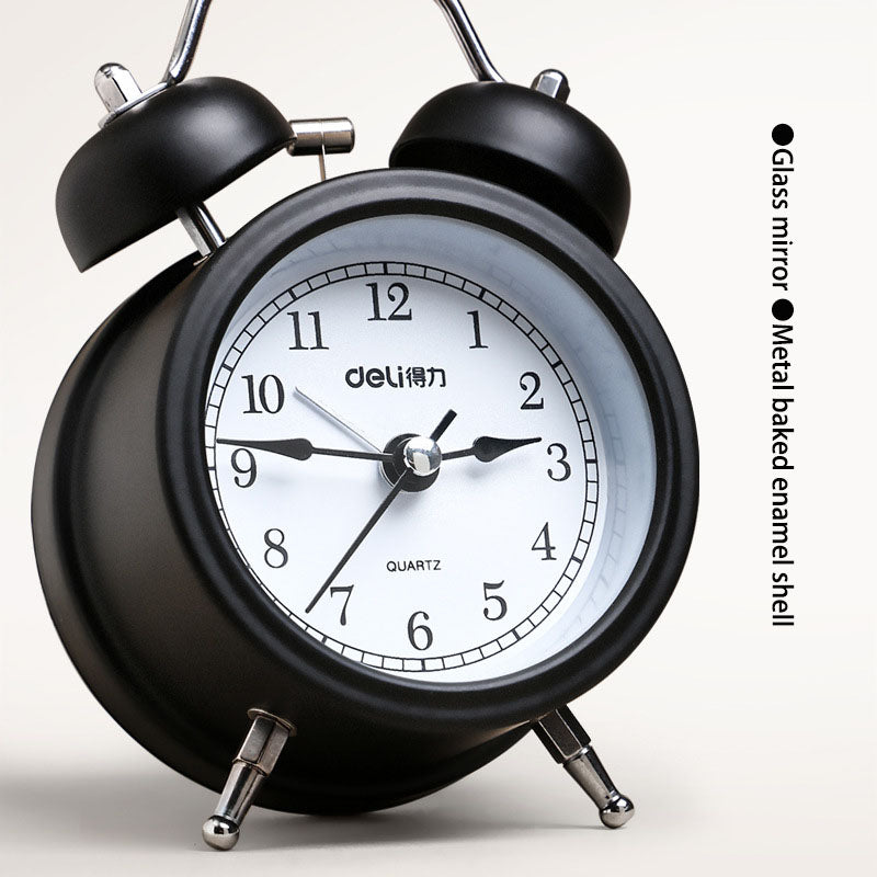 Vintage Alarm Clock With Luminous Hands & Twin Bells