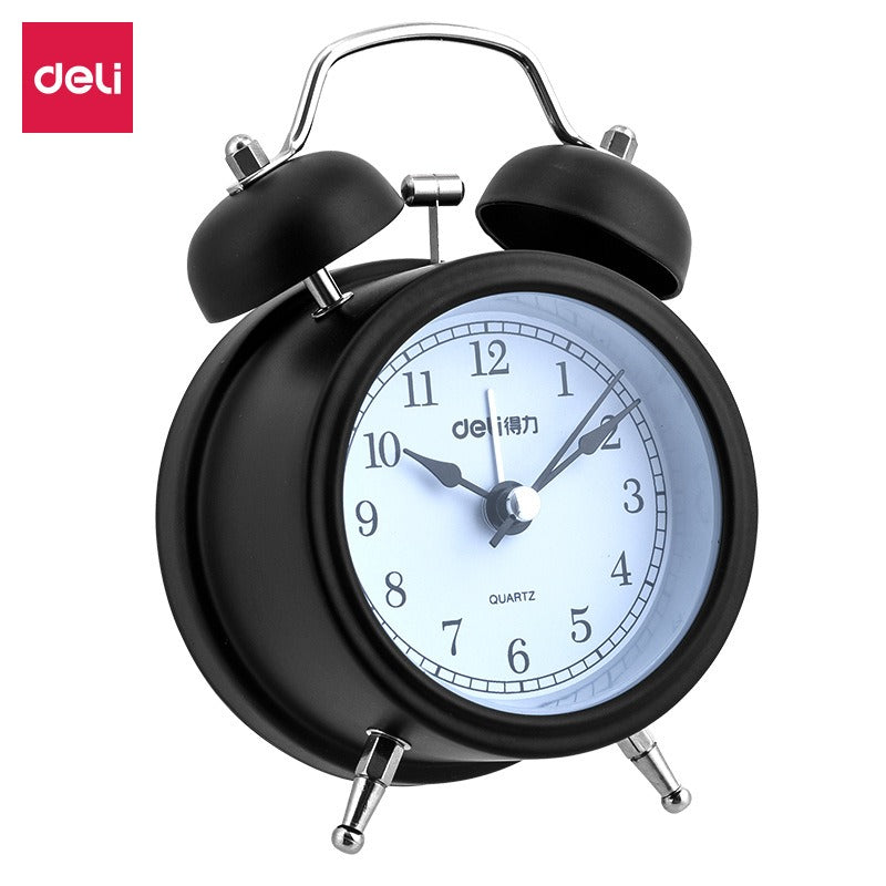 Vintage Alarm Clock With Luminous Hands & Twin Bells