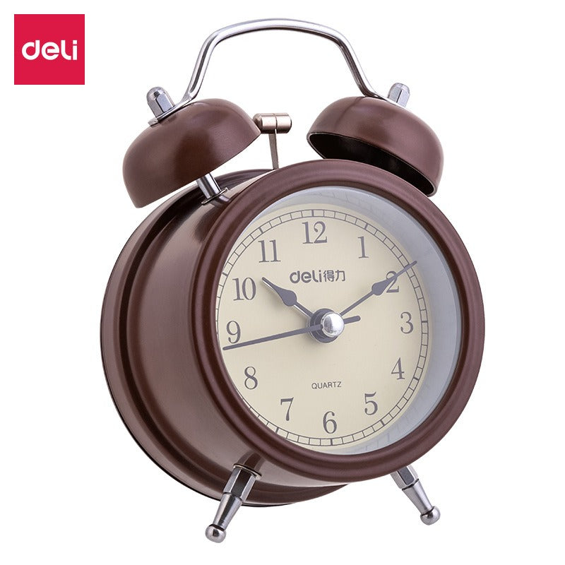 Vintage Alarm Clock With Luminous Hands & Twin Bells