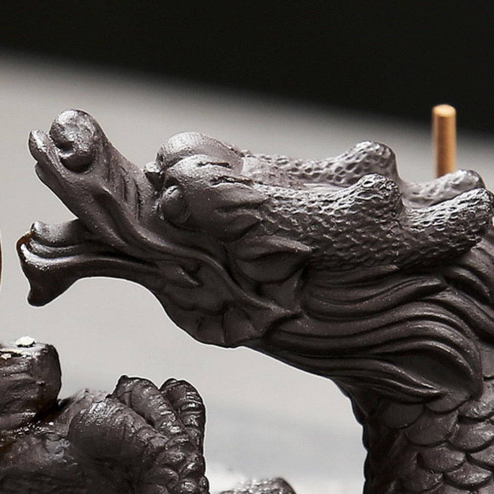 Backflow Incense Burner - Dragon Waterfall Decor