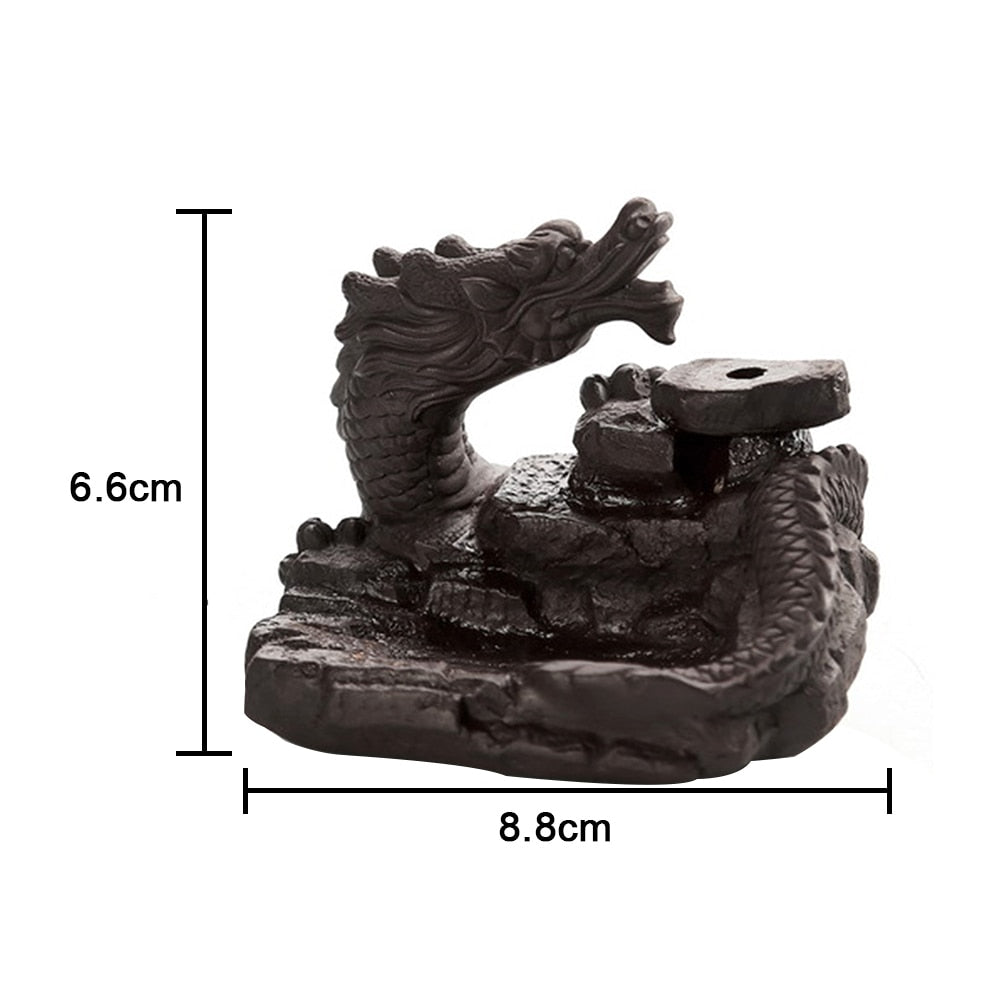 Backflow Incense Burner - Dragon Waterfall Decor