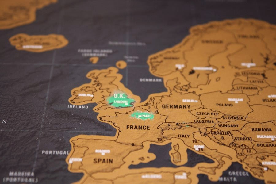 Scratch-Off World Map for Travel Memories and Decor