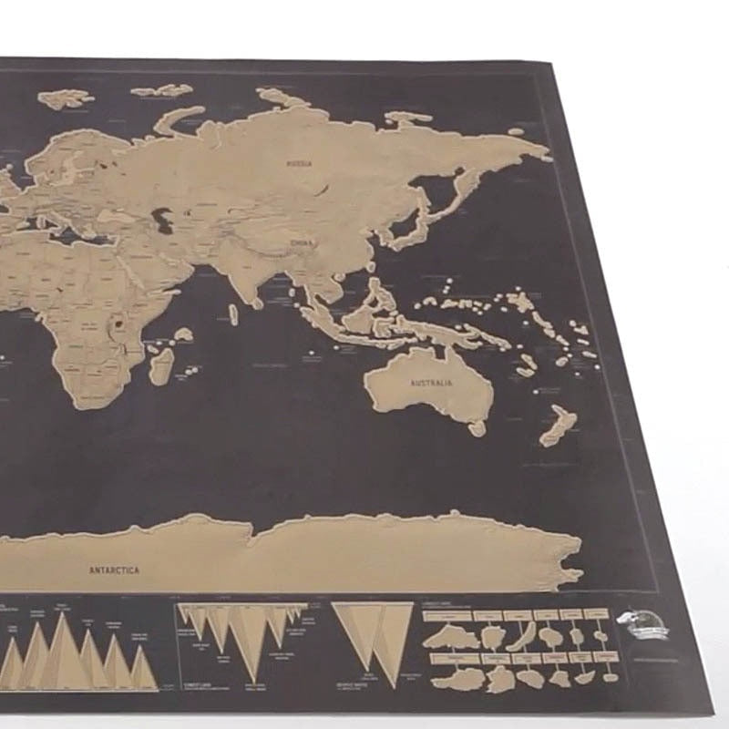 Scratch-Off World Map for Travel Memories and Decor
