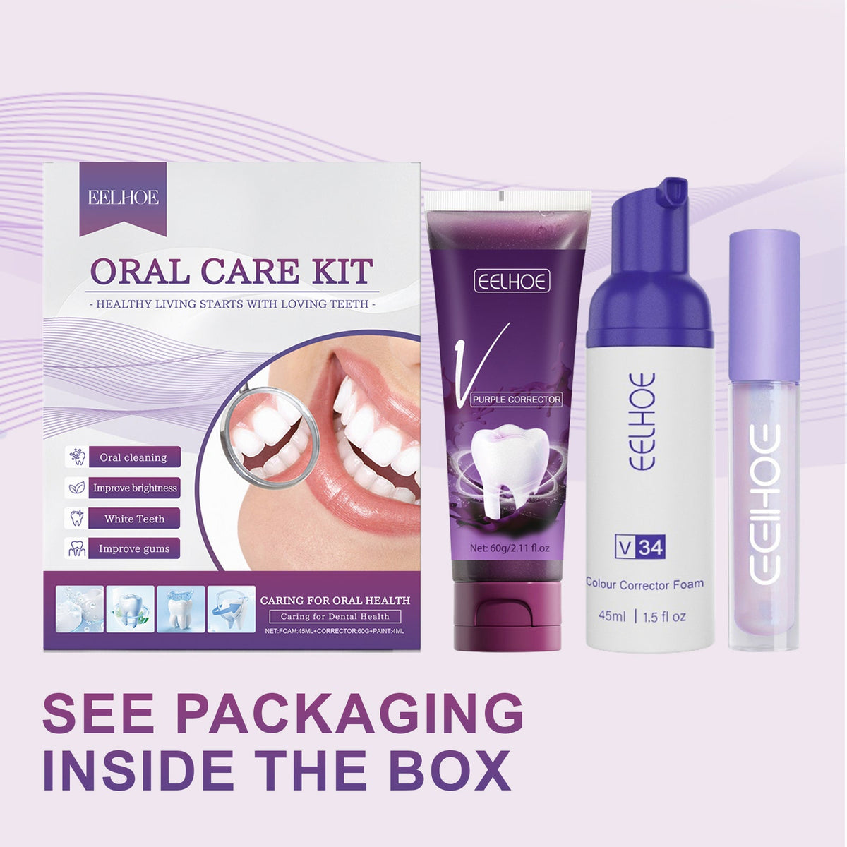 Purple Corrector Teeth Whitening Kit for Stubborn Stains
