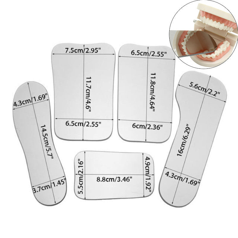 Dental Intraoral Mirror Set: 5 Double-Sided Reflectors