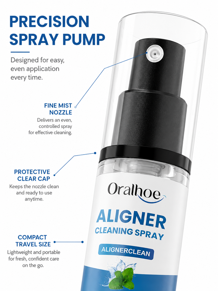 Denture & Aligner Cleaner Spray — Fresh Mint Stain Removal