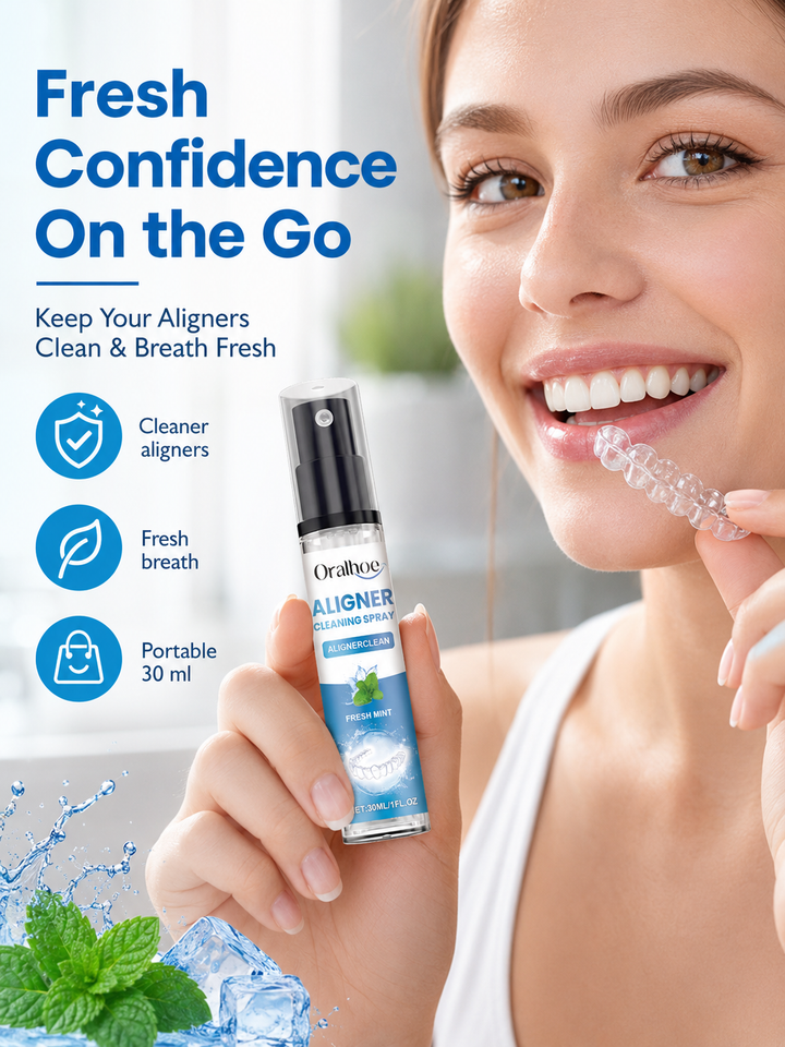 Denture & Aligner Cleaner Spray — Fresh Mint Stain Removal
