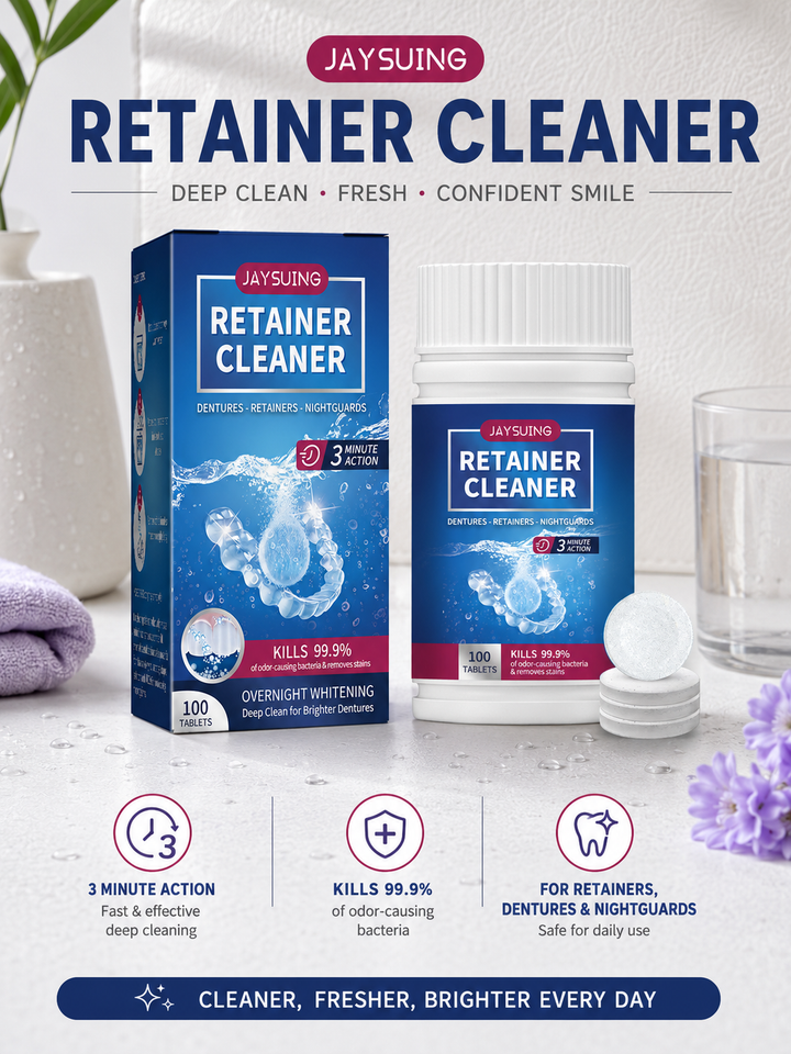 Denture Cleaning Tablets — 3-Min Deep Clean & 99.9%