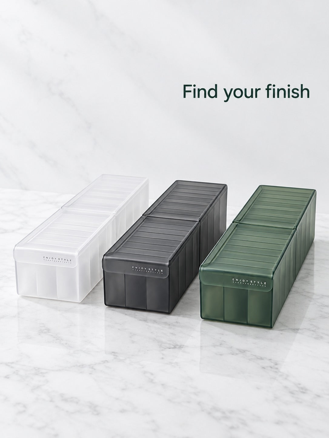 Desktop Cable Organizer Box with Adjustable Compartments