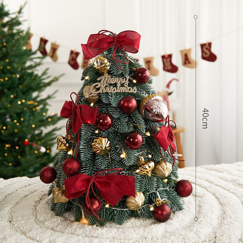 Desktop Christmas Tree Decor With Warm LED Lights