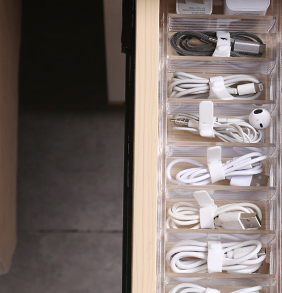 Desktop Cable Organizer Box for Tidy, Dust-Free Storage