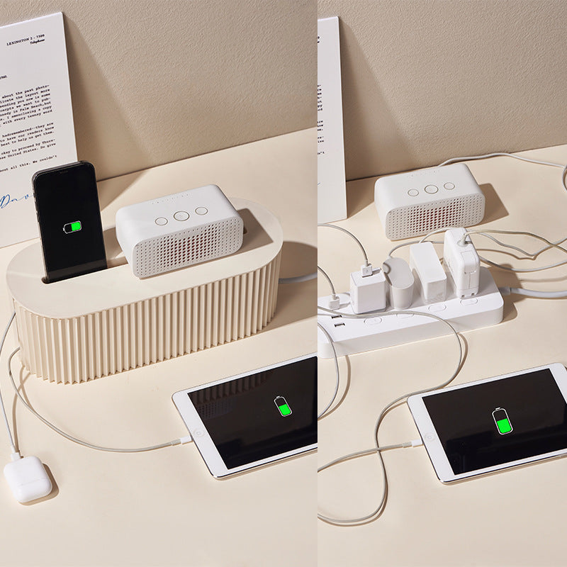 Desktop Cable Organizer Box to Hide Power Strip Clutter