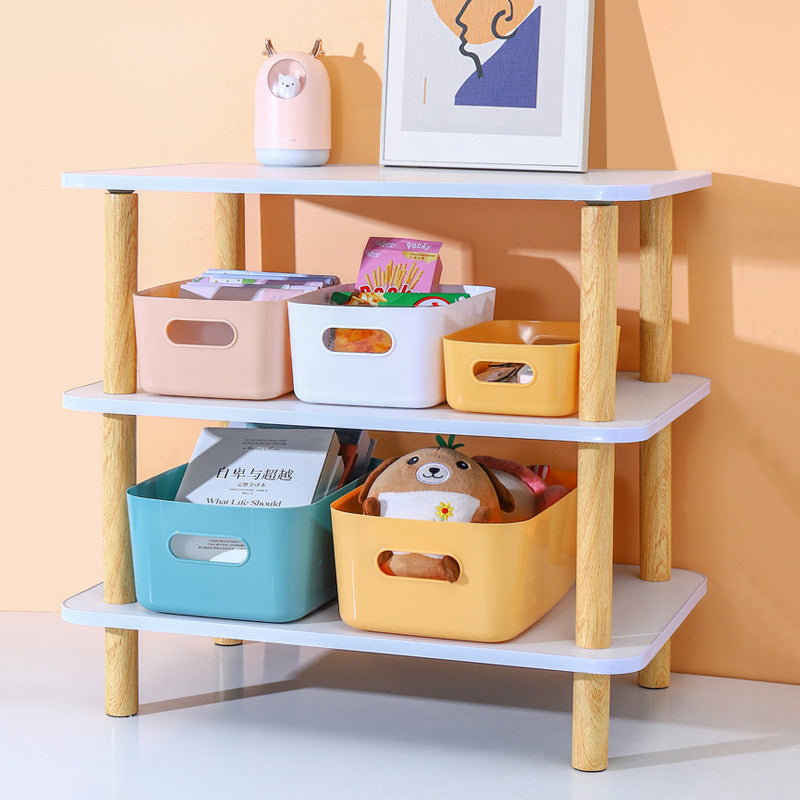 Desktop Storage Bin with Handles for Desk and Vanity
