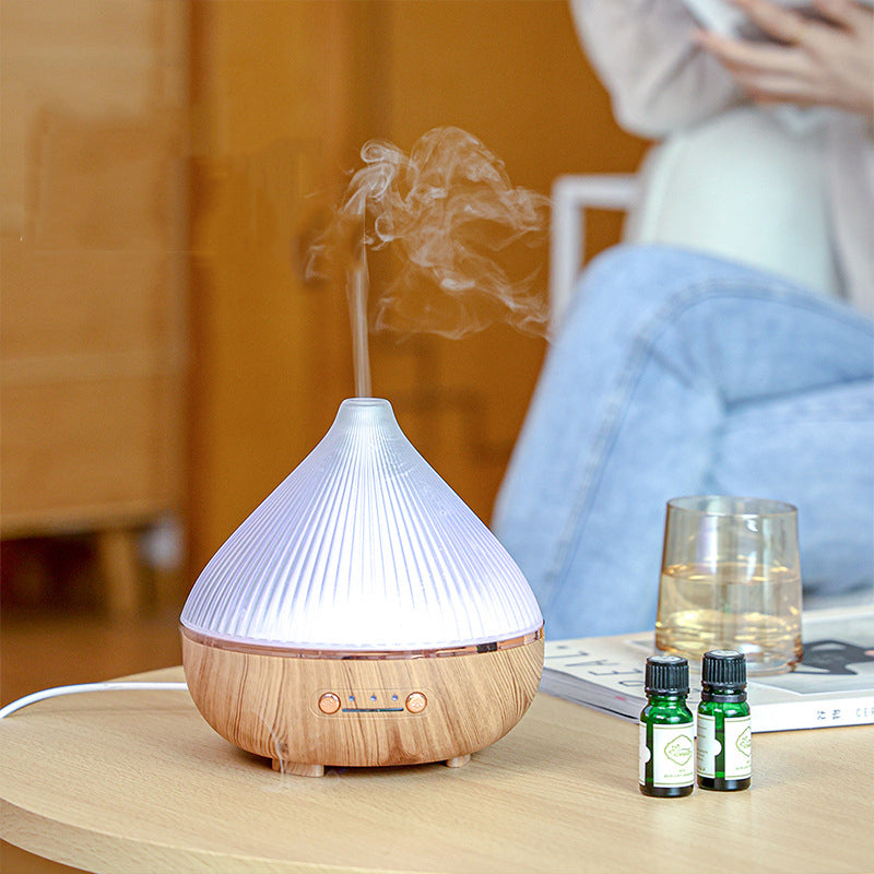 Desktop Wood Grain Humidifier with Night Light