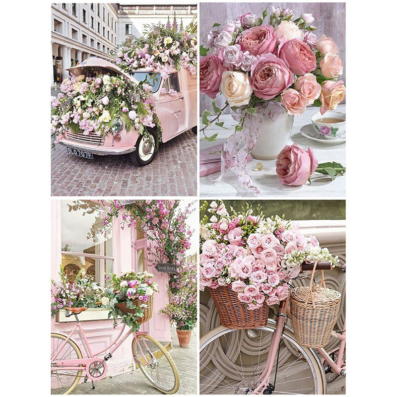 Floral Diamond Painting Kit for Sparkling Wall Art
