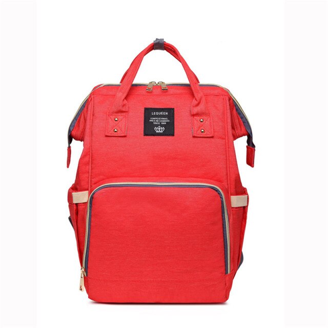 Large-Capacity Diaper Bag Backpack With Bottle Storage