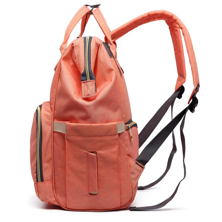 Large-Capacity Diaper Bag Backpack With Bottle Storage