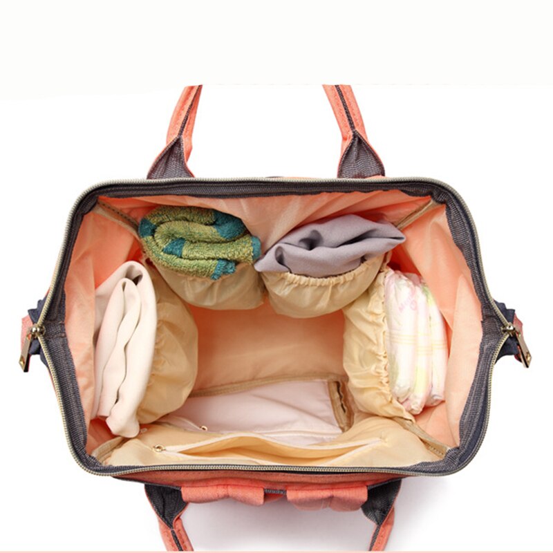 Large-Capacity Diaper Bag Backpack With Bottle Storage