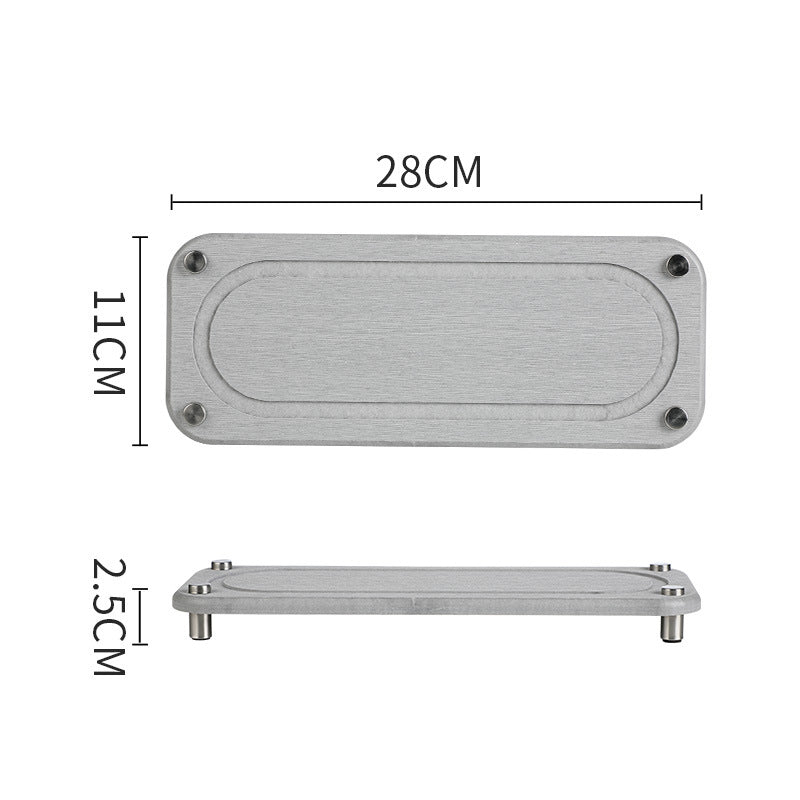 Wave-Textured Vanity Tray for Cosmetics and Jewelry