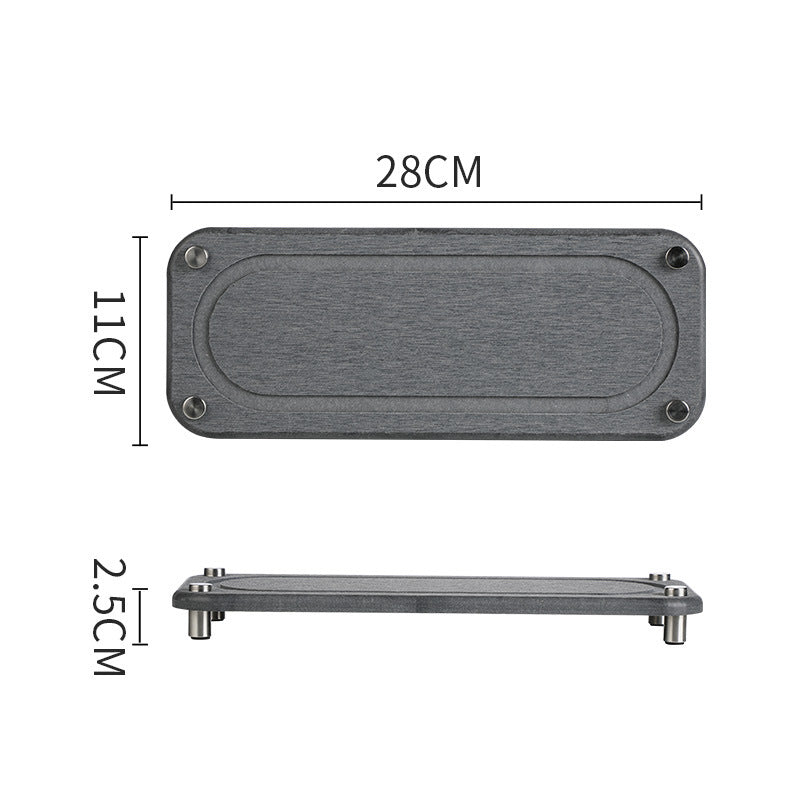 Wave-Textured Vanity Tray for Cosmetics and Jewelry