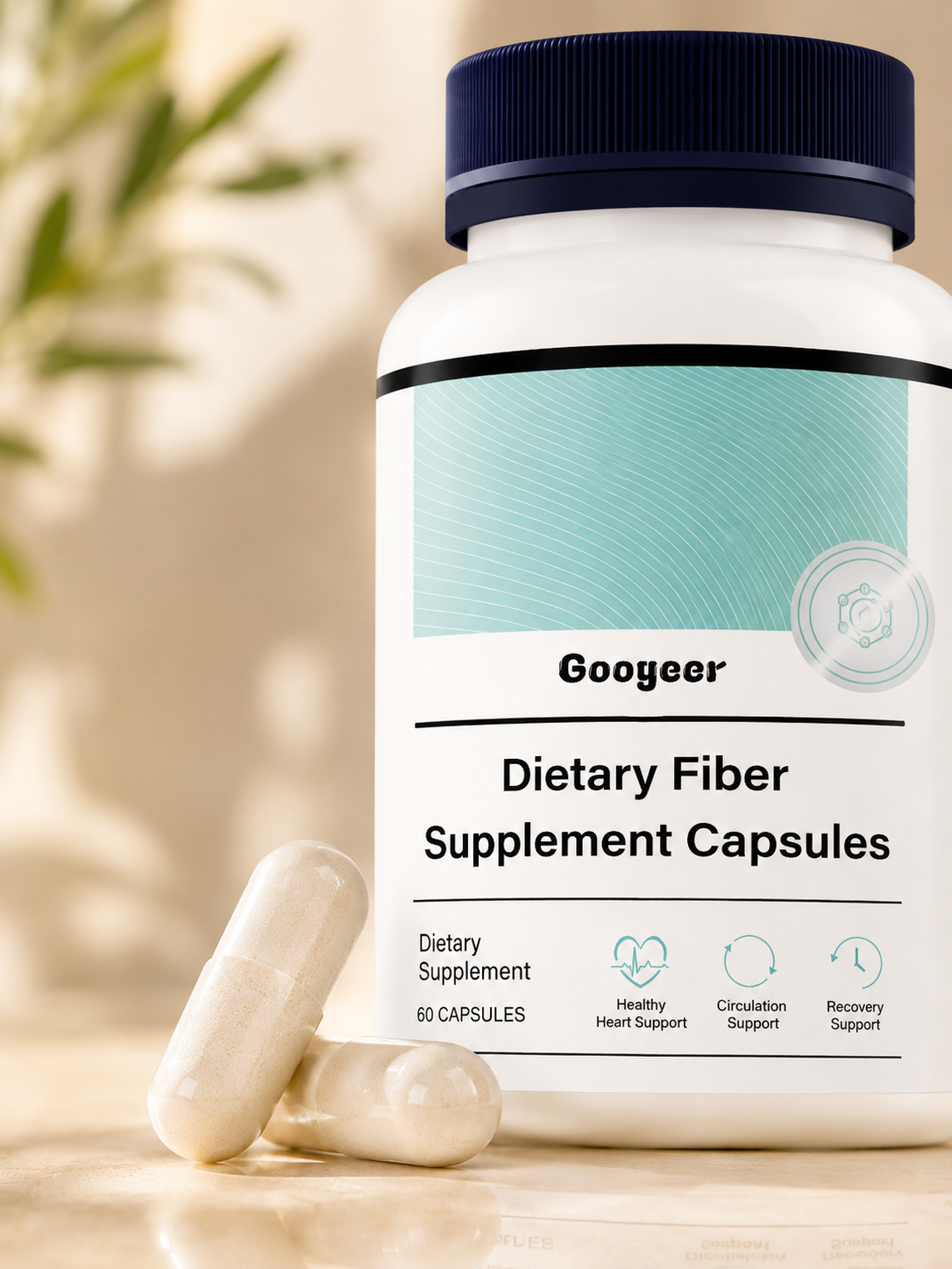 Fiber Supplement Capsules — Heart, Circulation & Detox