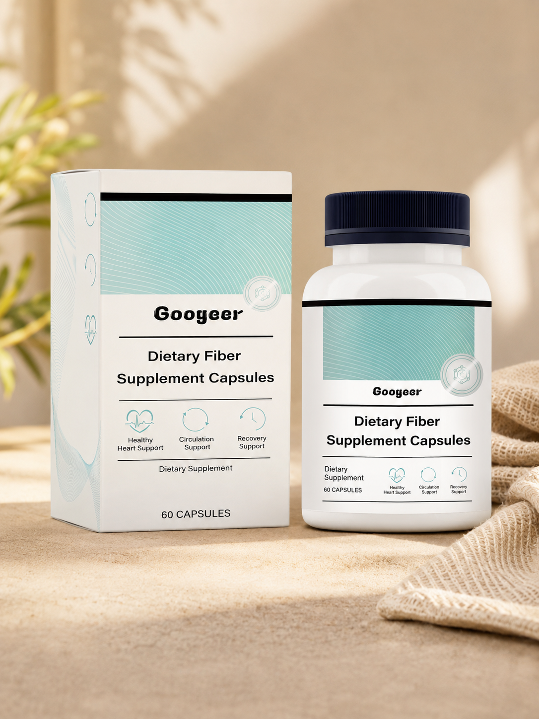 Fiber Supplement Capsules — Heart, Circulation & Detox