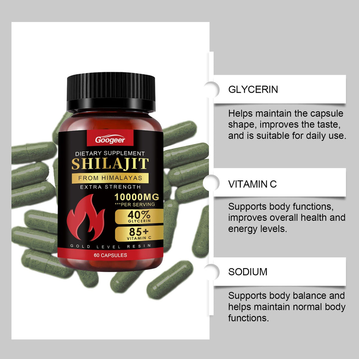 Himalayan Shilajit Capsules: Daily Energy Support