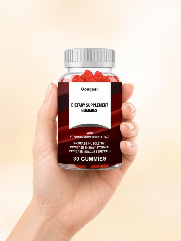 Strawberry Muscle & Energy Gummies — Build Strength, Feel