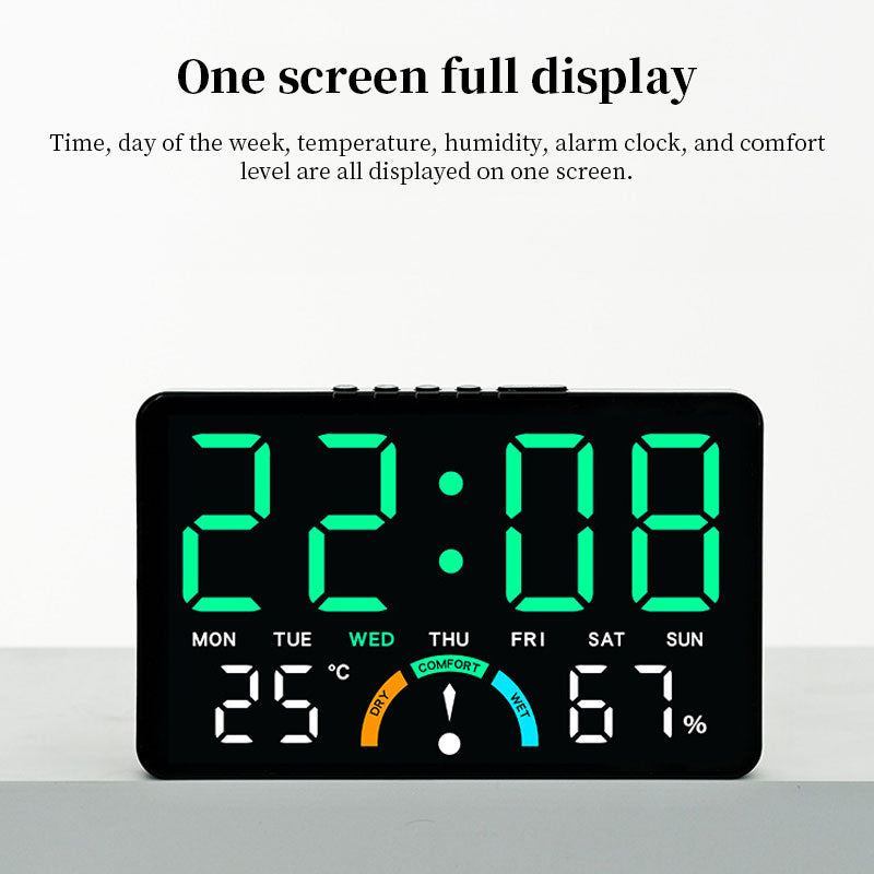 Digital Alarm Clock with Temperature & Humidity Display