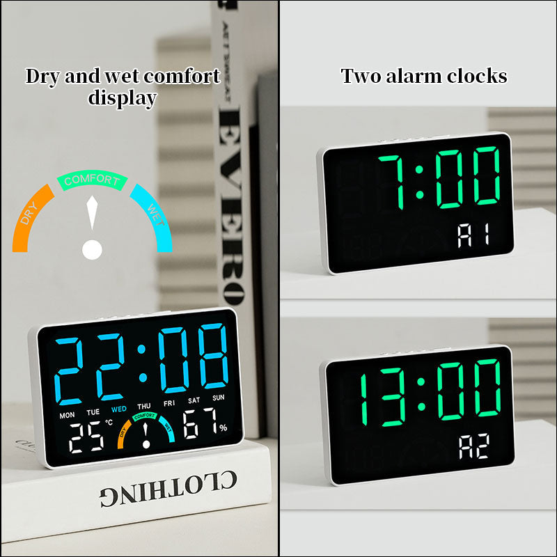 Digital Alarm Clock with Temperature & Humidity Display