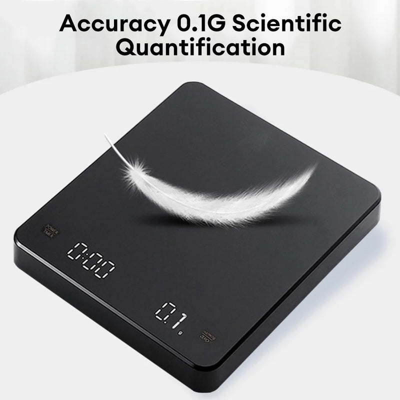 Digital Coffee Scale with Timer and 0.1g Precision