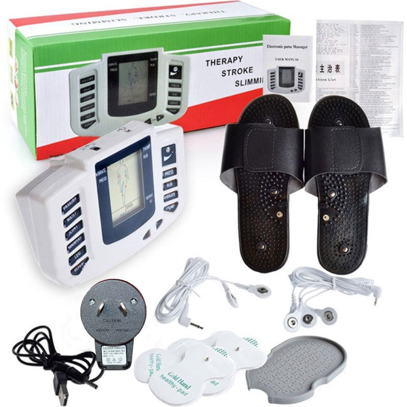 Electronic Pulse Massager with Foot Therapy Slippers