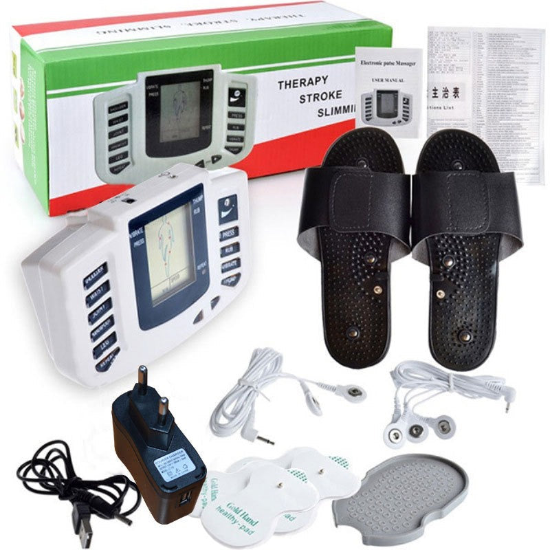 Electronic Pulse Massager with Foot Therapy Slippers