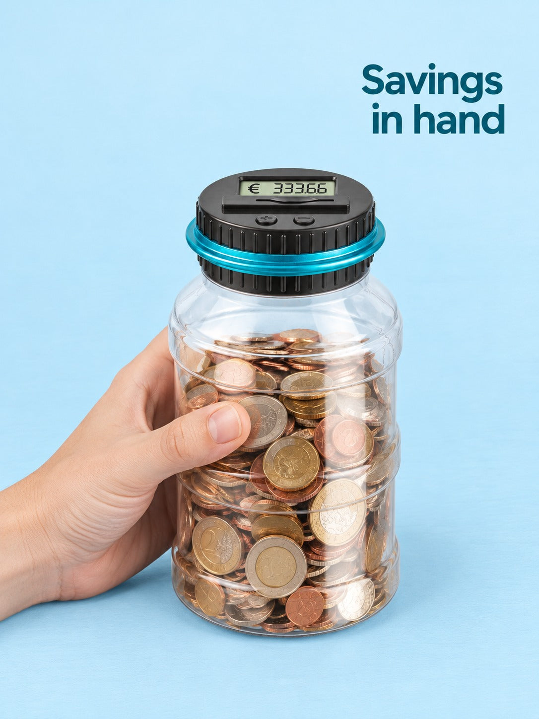 Digital Piggy Bank Coin Counter with LCD Savings Total