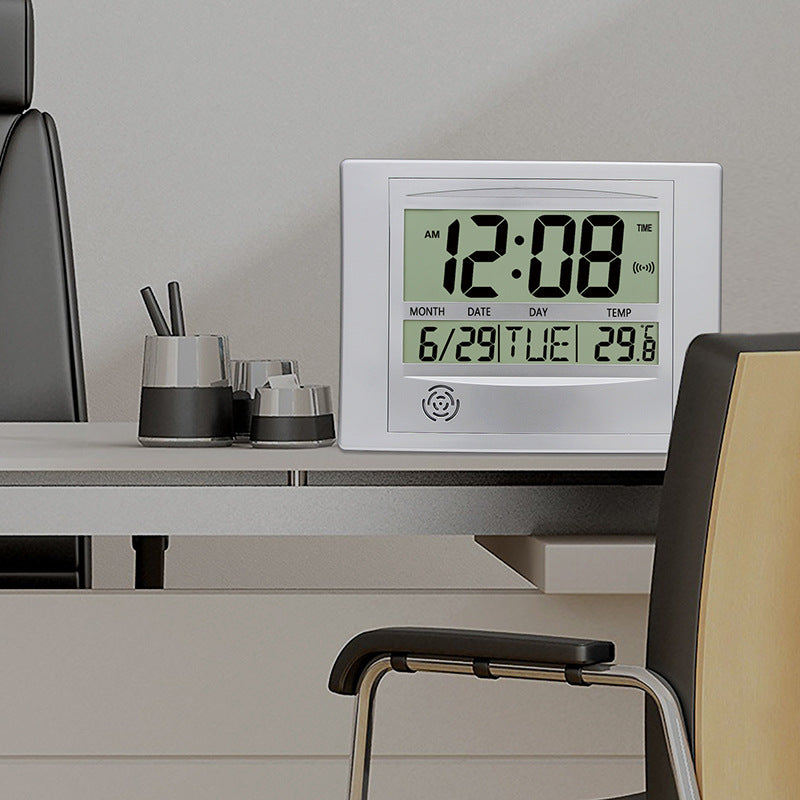 Digital Wall Clock With Time, Date, Day & Temperature