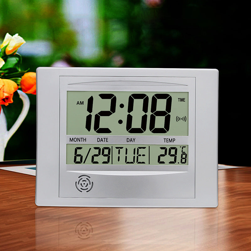Digital Wall Clock With Time, Date, Day & Temperature