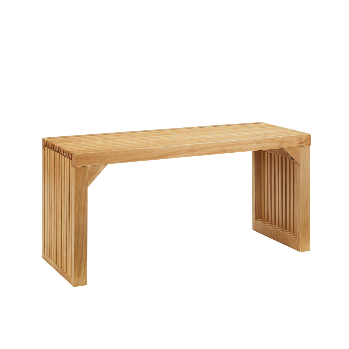 Pine Console Table and Bench Set for Entryway Storage