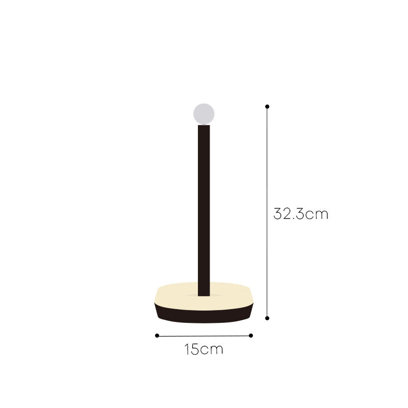 Vertical Paper Towel Holder with Chrome Ball Top and Base