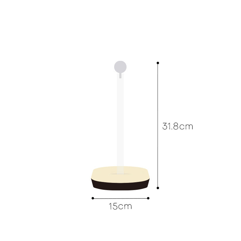 Vertical Paper Towel Holder with Chrome Ball Top and Base