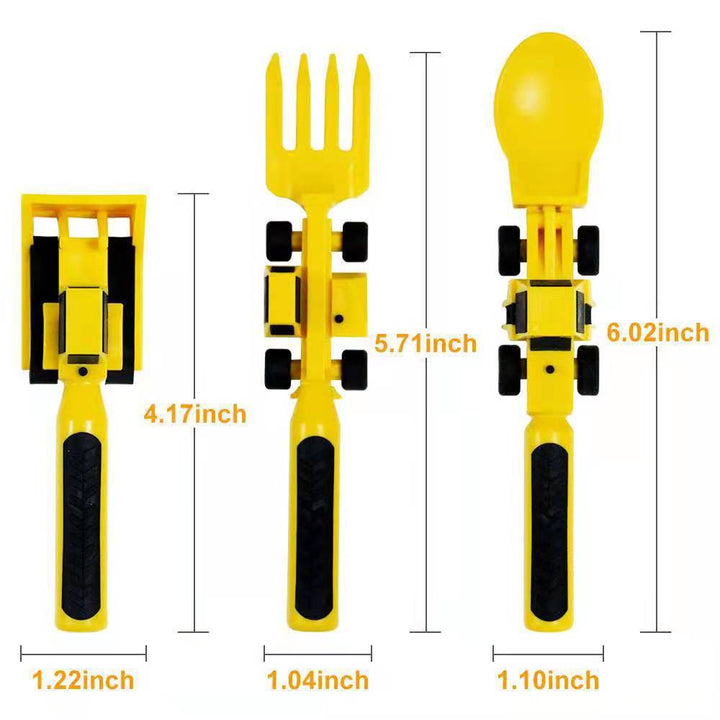Construction Utensil Set for Kids | Playful Mealtimes