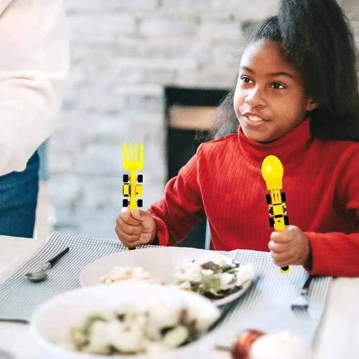 Construction Utensil Set for Kids | Playful Mealtimes