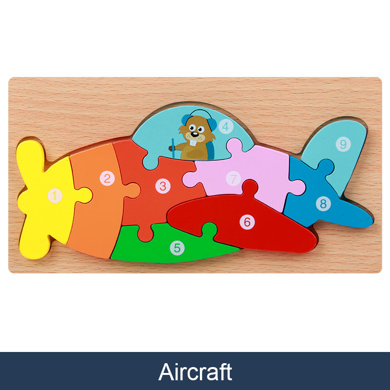 Dinosaur Wooden Puzzle for Fine Motor Skill Building