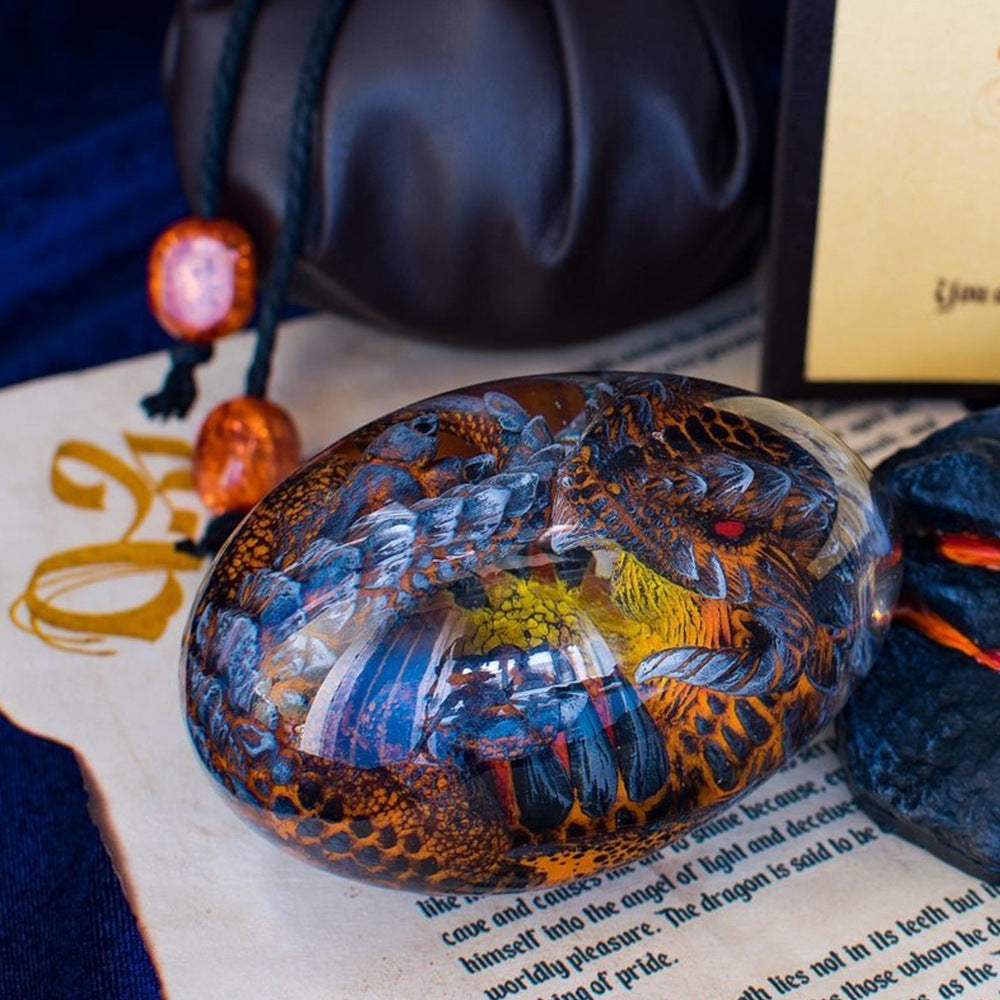 Dinosaur Egg Resin Ornament – Glowing Lava Fantasy