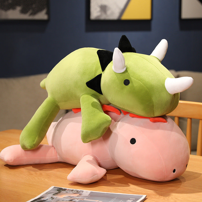 Triangle Dinosaur Plush Pillow for Cozy Cuddles & Décor
