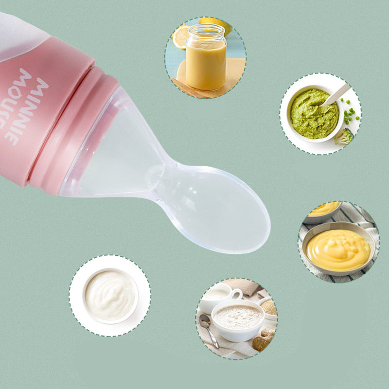 Silicone Baby Feeding Spoon Bottle for Mess-Free Meals