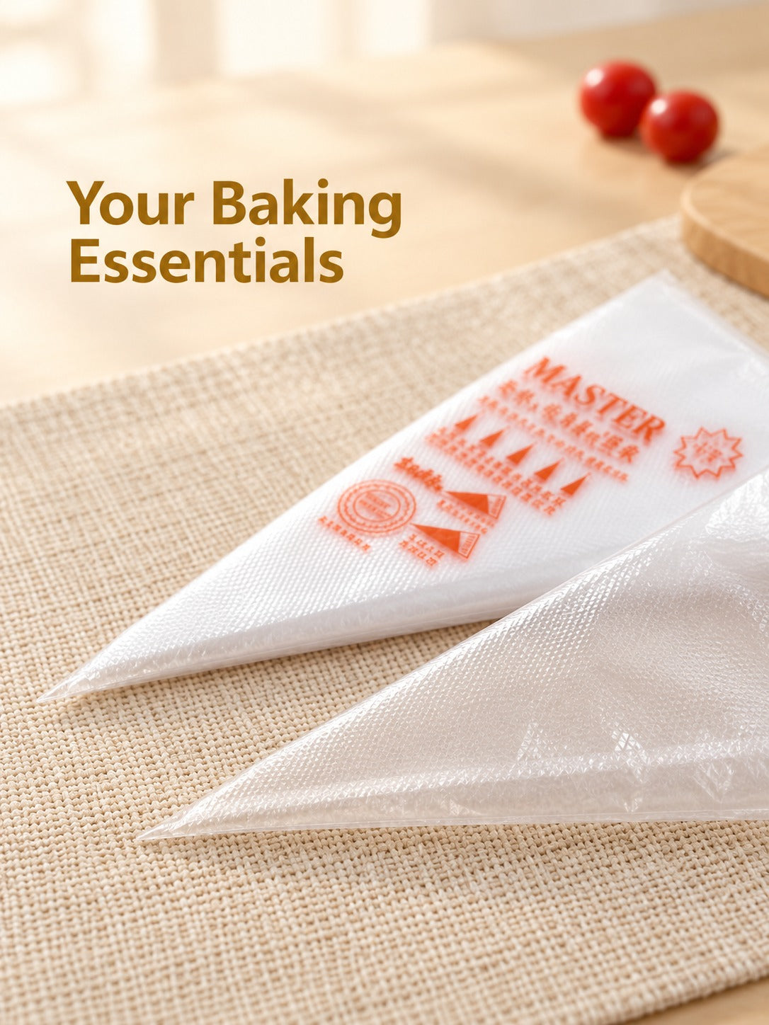 Disposable Piping Bags, 3 Sizes for Cake & Cookie Icing